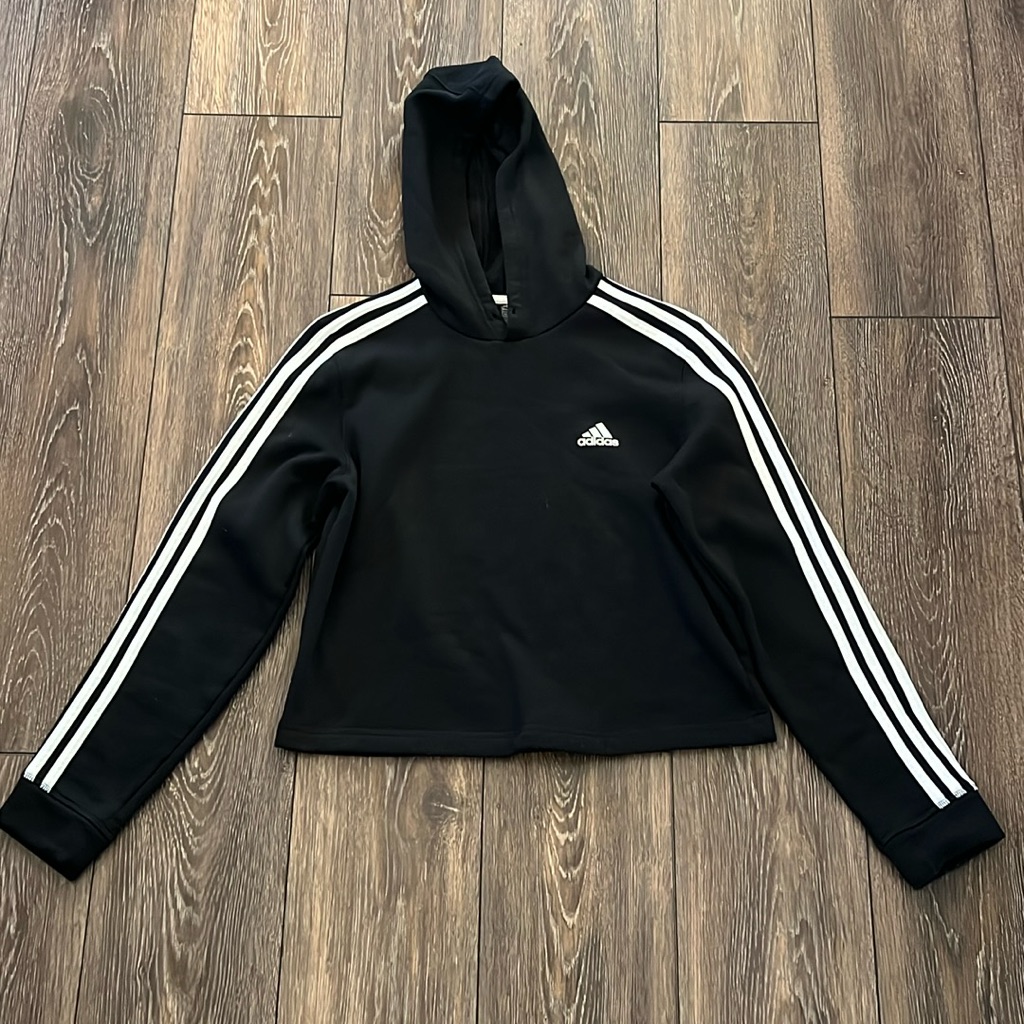 Adidas Primegreen Black White Hoodie Sweatshirt Womens Size Medium